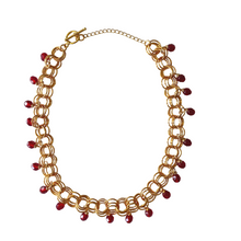 Load image into Gallery viewer, The Christina Choker in Garnet Red

