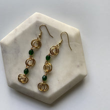 Load image into Gallery viewer, The Kiere Earrings in Emerald Green
