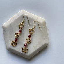 Load image into Gallery viewer, The Kiere Earrings in Garnet Red
