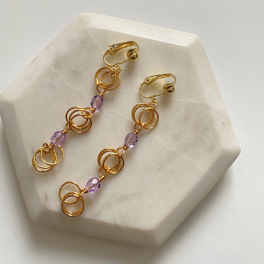 The Kiere Earrings in Lilac