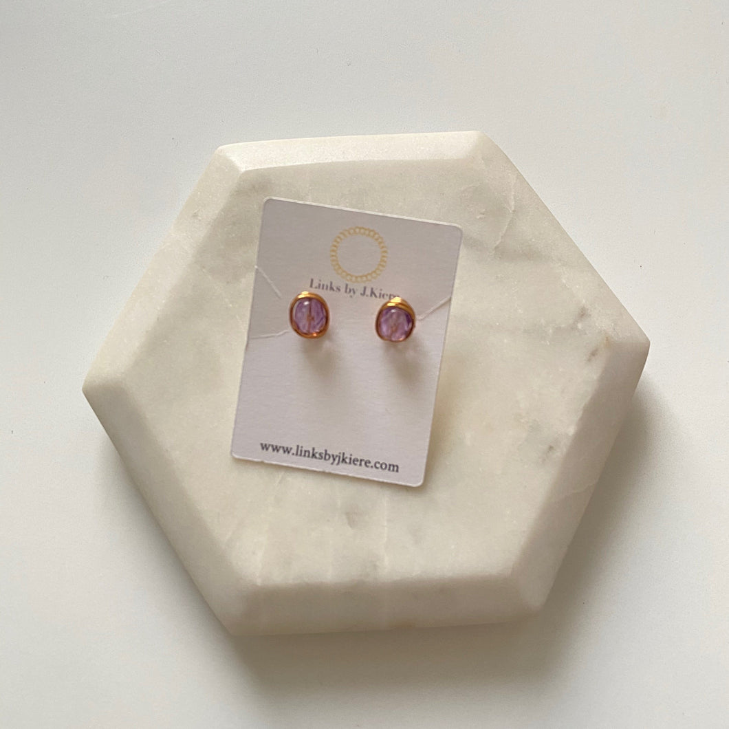 The Morgan Earrings in Lilac