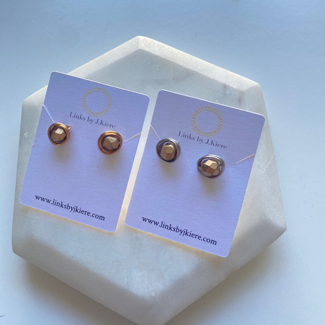 The Morgan Earrings in Satin Gold